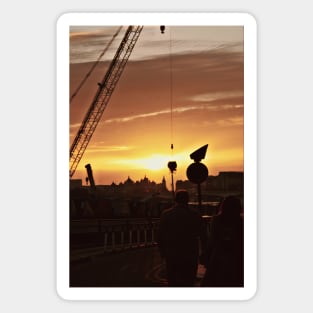 Urban Sunset Photograph Magnet